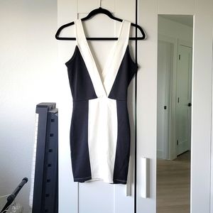 Nastygal black and white dress